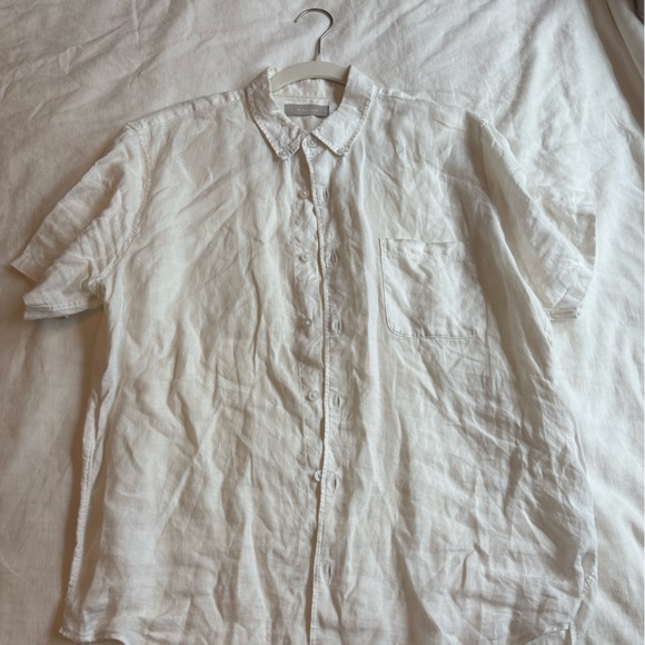 Everlane Classic Short Sleeve Shirt in Linen - M - Picture 2 of 4
